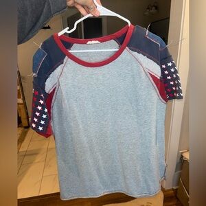 Easel Patriotic Patchwork T